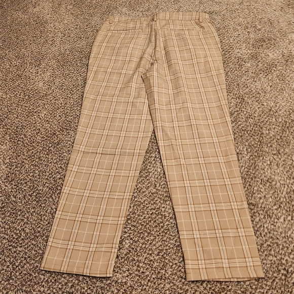 Tan Plaid Dress Pant Slacks - Picture 2 of 15